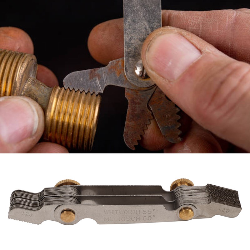 Thread Gauge 55° 60° 52 Blades Metric Imperial Stainless Steel