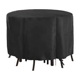 Jungda Jungda Round Patio Bar Height Table and Chair Cover 90 Inch,Outdoor Round Tall High Patio Table Cover for Patio Round Furniture - 90 X 43 Inch