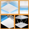 TEHAUX Air Conditioner Vent Deflector - Square 35x35cm White Ceiling