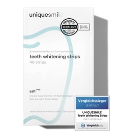 Uniquesmile Teeth Whitening Strips – Free from Peroxide – Innovative Formula with Natural Ingredients (Value Set of 40)
