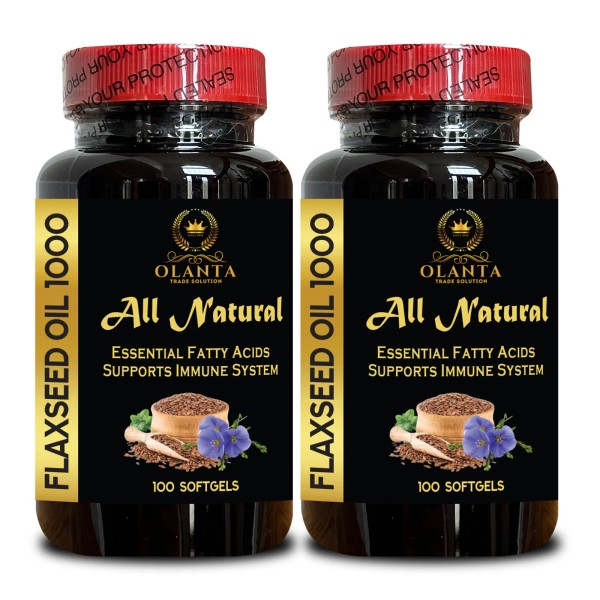 Olanta Trade Solution Organic Cold-Pressed Flaxseed Oil – 200 Softgels