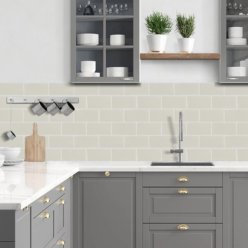 STICKGOO 10-Sheet Subway Tile Peel and Stick Backsplash, Self Adhesive