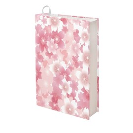 FKELYI Jumbo Fabric Book Covers-Pink Cherry Blossom Print Stretchable Book Sleeves for Hardcover Textbook Protection(FAN-WK20481CZ26-P-10)