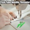 OTXKXBLP 10 Pcs Fish Mouth Sewing Machine Needle Threader,2024 New