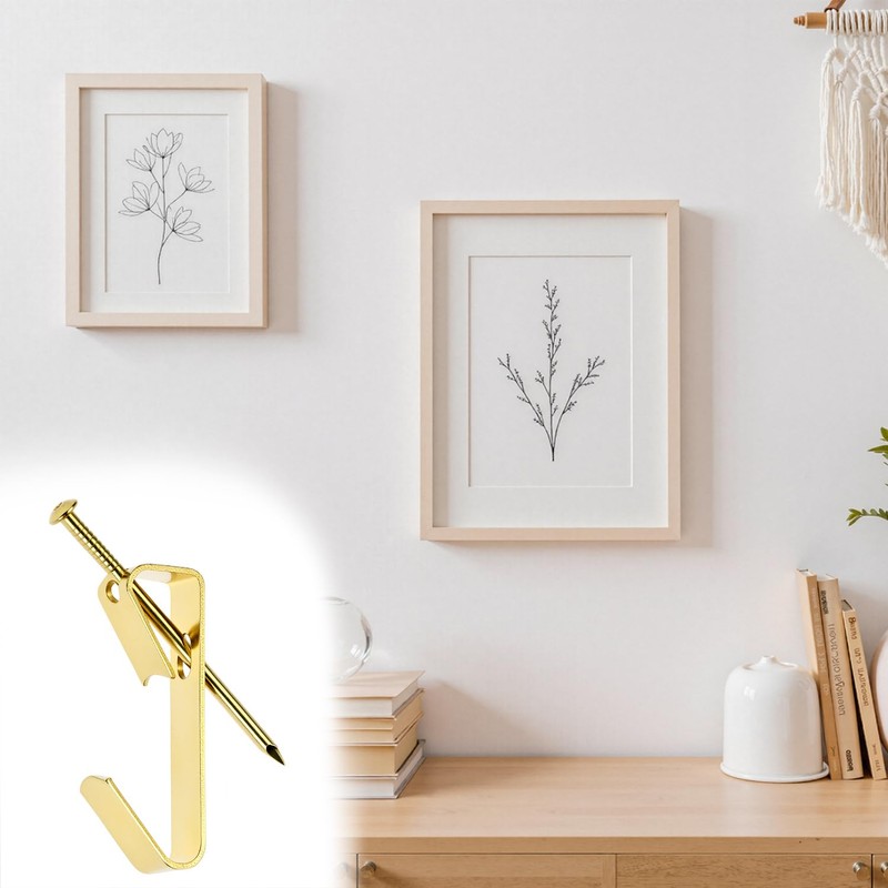QWORK Picture Hangers 100 lb, 20 Pieces Heavy-Duty Picture Hooks