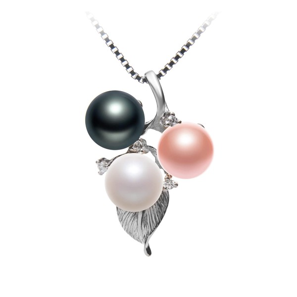 Grape Multicolor 6-7mm AAAA Quality Freshwater 925 Sterling Silver Cultured Pearl Pendant For Women
