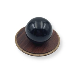 GEMSCITE Black Jasper Natural 50-55 mm Gemstone Ball Sphere + Stand Hand Carved Crystal Altar Healing Devotional Focus Spiritual Chakra Cleansing Metaphysical Gift Men Women from India