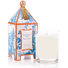 Seda France Classic Toile Pagoda Box Candle, French Tulip, 10.2 Ounce