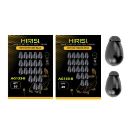 Hirisi Tackle 40 Pieces Quick Release Beads Fishing Snaps Kit Hook Length Beads for Carp Fishing Feeders 20 Small and 20 Large (FBA-AG133-B)