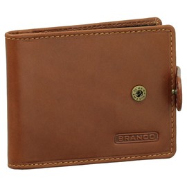 Leather Credit Card Holder Landscape Format Business Card Holder 12 Compartments Cowhide Various Colours, Cognac, Modern