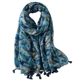 FAIRYGATE Scarves & Scarves for Women Floral Pattern for Women Neck Warmer Lightweight Soft Scarf, 17229, 70.8X33.5 Inch