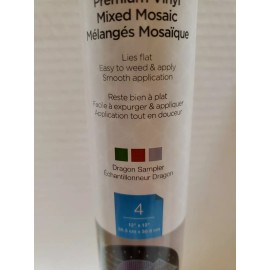 Cricut Permanent Premium Vinyl Mixed Mosaic in ~Dragon Sampler~ NEW 4 Sheets