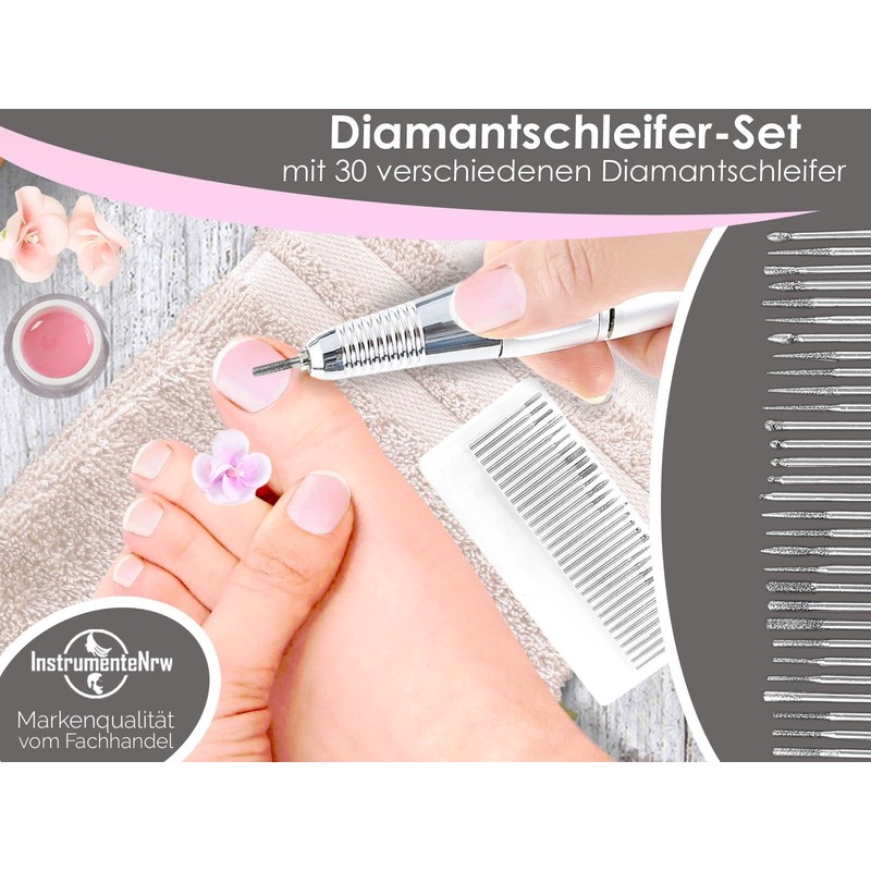 Diamond Cutter Router Bit Set 30 Pieces for Pedicure and