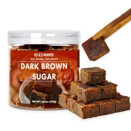 Brown Sugar Cubes, 250g/8.82oz Handmade Ancient Black Sugar, Deep Molasses Richness Raw Cane Demerara Sugar for Tea And Coffee Gourmet Bakers Seeking Complex Sweetness.
