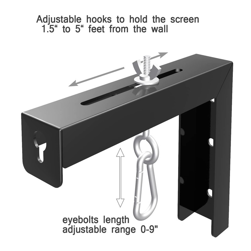 Universal Projector Screen Wall Mounted, 1 Pair Projector Screen Stand,