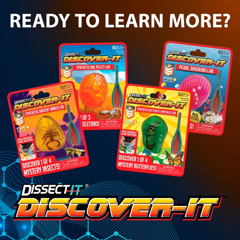 Discover-It Dissection Kit for Kids, Owl Pellet Science Lab Kit