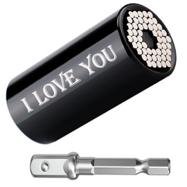 FDFHOME Husband Boyfriend Valentines Gift for Him, I LOVE YOU Universal Socket Tools, Stocking Stuffers, Husband Anniversary Unique Gifts for Him, Boyfriend Birthday Gift