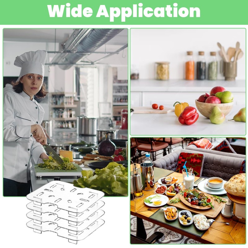 MBAIYO 24 Pcs Plastic Drain Shelf for 1/6 Size Food
