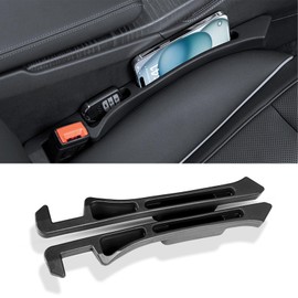 2PCS Car Seat Gap Filler with Phone Holder Between, Seat Console Organizer Flexible Seat Gap Organizer Between Seats for Tightly Filling Seat Gaps Universal Car Seat Organizer Car Accessories Interior