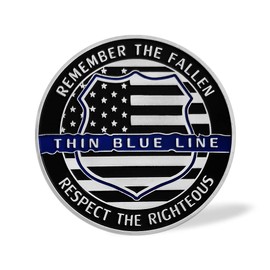 Thin Blue Line Lives Matter Law Enforcement Challenge Coin Police Officer Gift