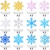 72pcs Christmas Snowflake Hanging Swirl Decorations, Multicolour Shiny Snowflake Hanging