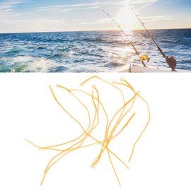 Fly Fishing Line,Fly Fishing Leaders,10 Pieces Fly Line Leader,Fly Line Loop Connectors Braided Leader with Snaps, 20LB Fly Fishing Leader Connection Spool for Shotgun Tail Plate Cables(Orange),