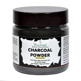 Yauvanya Activated Charcoal Powder - 75 gms | Face Mask | Skin Detox
