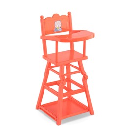 Corolle - Mon Grand Poupon High Chair - 2-in-1 Design fits 14" and 17" Baby Dolls (9000141040),Orange