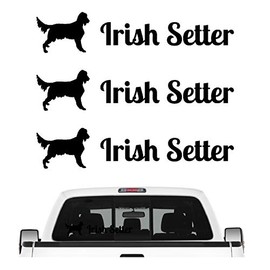 siviwonder Irish Setter Red Sticker Set of 3 Dog Stickers Dog Motif Dog Foil Colour Black Size 10 cm