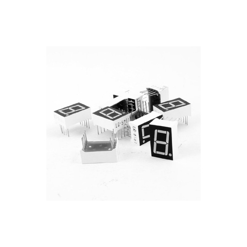 uxcell 10 Pcs Common Cathode 10-Pin 1 Bit 7 Segment