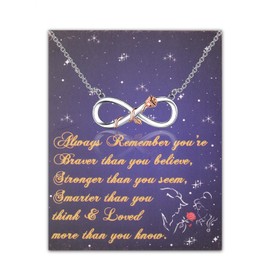 BAUNA Beauty Beast Story Inspired Gift Always Remember You Are Stronger Than You Belle Person Themed Jewelry (Beauty rose necCA)