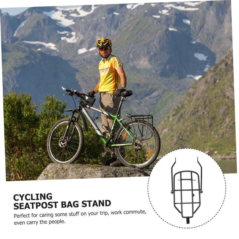 CORHAD Durable Folding Bike Carrier Rack Compact Back Stand Cargo