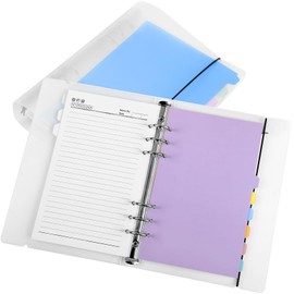 Kesote Project Notebook A5 Spiral Notebook Lined Notebook Refillable Notebook with 9 Part File Dividers 300 Pages Paper for School, Office, Journal