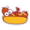 Hot Dog Funny Cute - 12" Vinyl Sticker Waterproof Decal