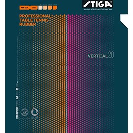 STIGA 1710200506 Table Tennis Rubber Vertical 20 Grain High Rubber, Red, Extra Thin