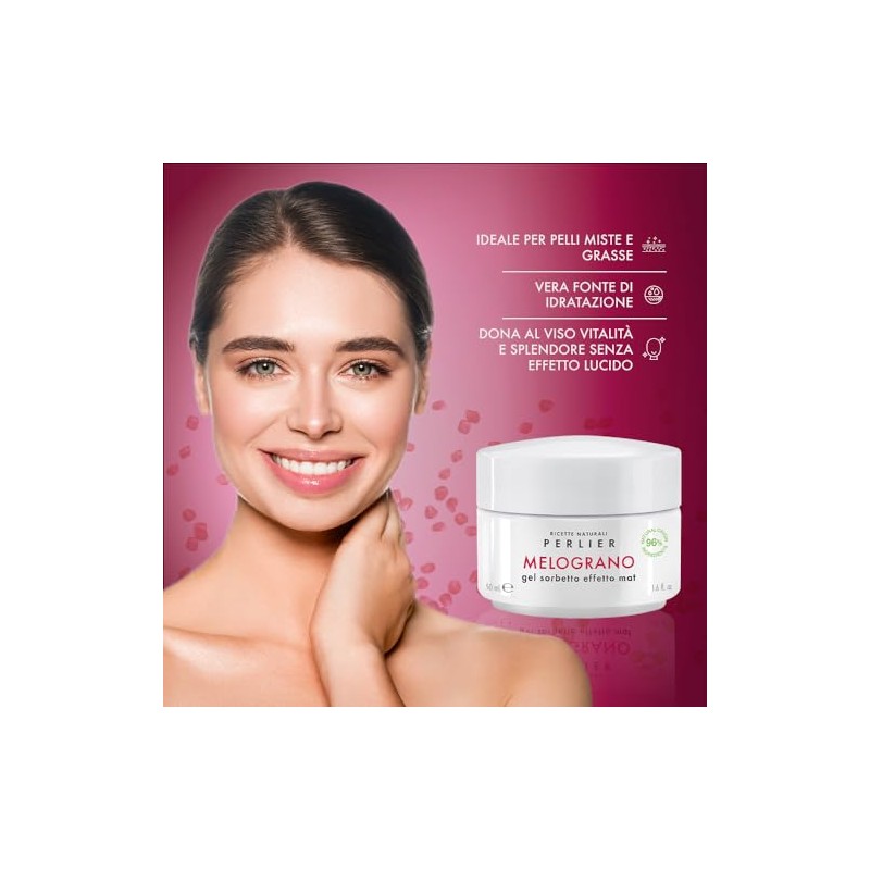 Gel facial de sorbete matificante de granada