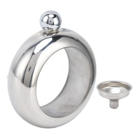 Flask Bangle Bracelet Stainless Steel Wine Flasks Gift for Carrying Drinks with Funnel 100ml