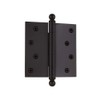 Nostalgic Warehouse 728362 4" Ball Tip Residential Square Corners Door Hinge, Oil-Rubbed Bronze