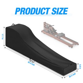 Letsteel Rowing Machine Cover compatible with YOSUDA Water Rowing Machine(Over Only),420D Rowing Machines Cover For Home,43.3"L x 20.5"W x 17.7"H,For Home Gym Garage - Indoor & Outdoor Use