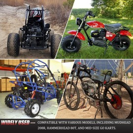 HOOTO Go Kart Belt 725, 725 Belt for 30 Series Torque Converter Belt, V-Belt, Black, Compatible with Mudhead 208R, Hammerhead 80T, Trailmaster MB200, Mid XRX Go Karts