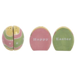 Decorative Split Happy Easter Egg Salt and Pepper Shaker Set