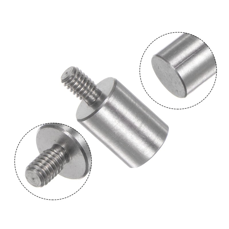 sourcing map 3pcs Flat Contact Points 6mm Dia 8mm Length