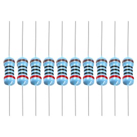YOKIVE 100 PCS Metal Film Resistors, 200 Ohm Resistor with 1/2W 1% Tolerance, Lead, Good for DIY Electronic Projects (5 Color Bands, 9±1mm)