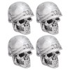 4PCS Tire Valve Caps Skull Style Anti Oxidization Universal for