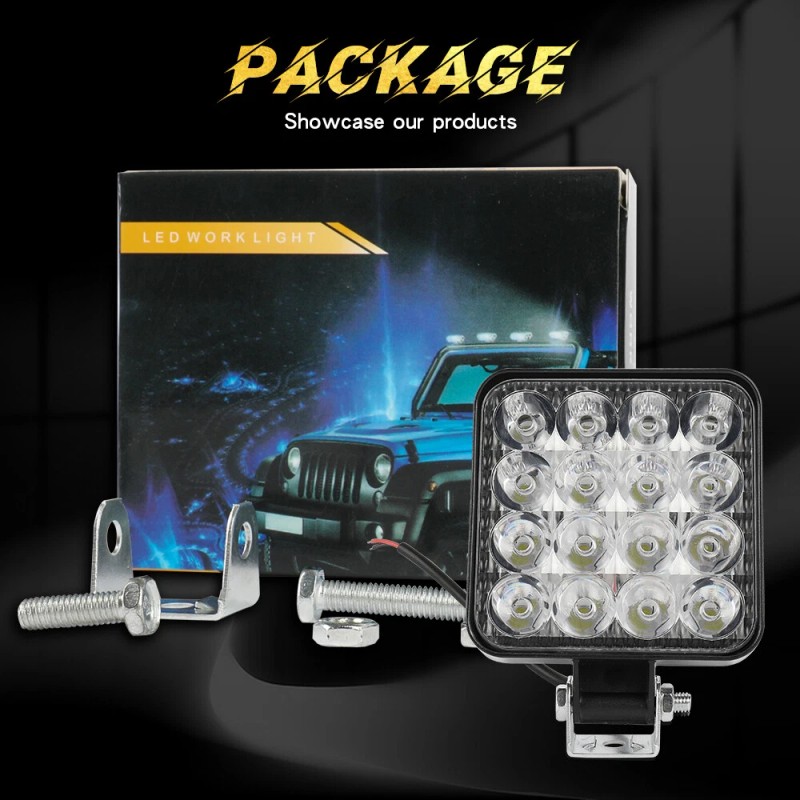 Colight 4Pcs 48W LED Work Light Truck OffRoad Tractor Flood