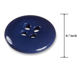 12 Pcs Navy Pant Buttons for Sewing 0.7 inch Industrial Pant Buttons 27L Sewing Buttons 4 Hole Round Buttons Plastic Buttons Decorative Buttons for Uniform Pants Jeans Jacket Skirt Shorts Craft
