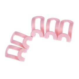 Hanger Hooks- Easy Hook Closet Organizer Wind Slip Curve Design Easy to Fold Save Wardrobe Space - Pink - 5 Pack
