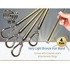 OooWow 46 inch (4 Pack) Light Bronze Iron Curtain Pull
