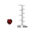 Sterling Silver Created Ruby 7mm Heart Stud Earrings