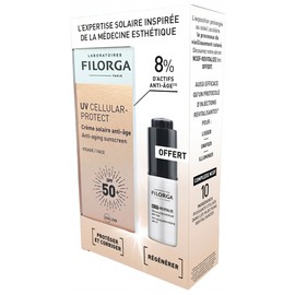 Filorga UV CELLULAR-PROTECT Anti-Aging Sun Cream SPF50+ 40 ml + NCEF - REVITALIZE Serum 5 ml Free of Charge